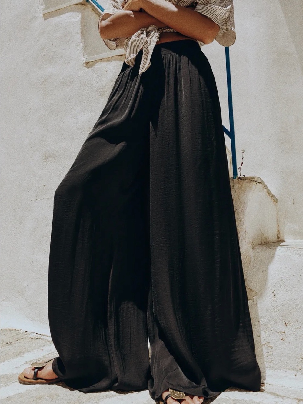 Zara Black Wide Leg Pants